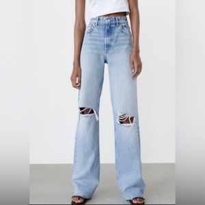 zara jeans that can fit either size 0-2 or 24